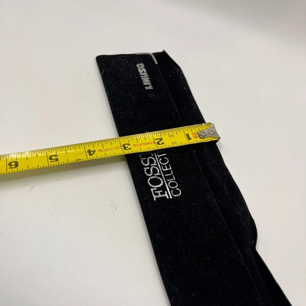 Fossil Collection Linuso‎ Black Velvet Pouch Watch Case Holder